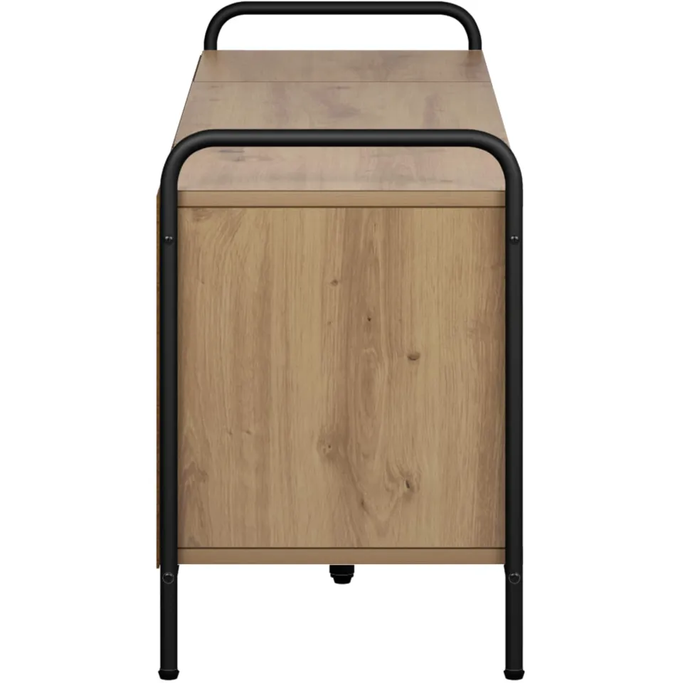 vidaXL Tv-meubel 140 x 39,5 x 50 cm Artisanaal eiken Bewerkt hout, foto 4