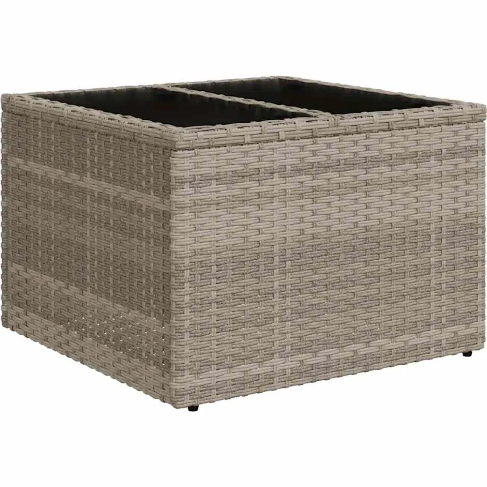 vidaXL 9-delige Loungeset met kussens poly rattan lichtgrijs grijs, foto 3