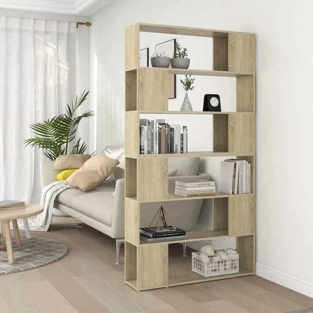 vidaXL Boekenkast/kamerscherm 100x24x188 cm sonoma eikenkleurig, foto 2