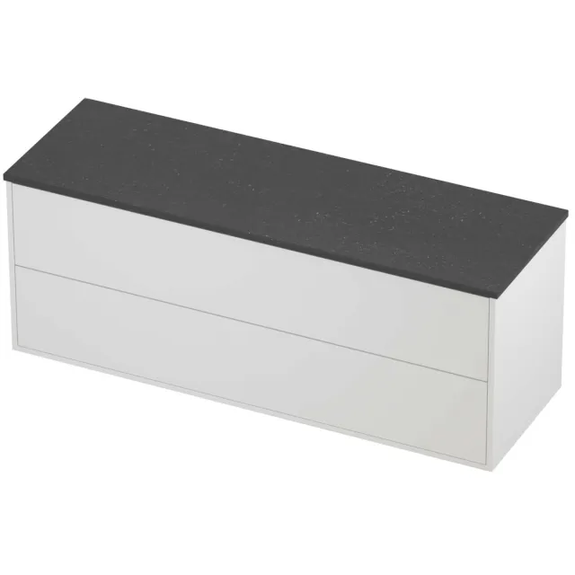Proline Deck Badmeubelset Hardsteen Voor Grepen Symmetrisch 140x46x54 cm Blue Stone Mat White Mat Wit
