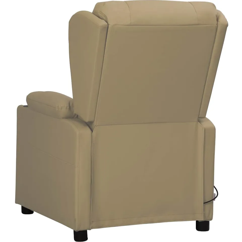 vidaXL Massagestoel kunstleer cappuccinokleurig bruin, foto 3