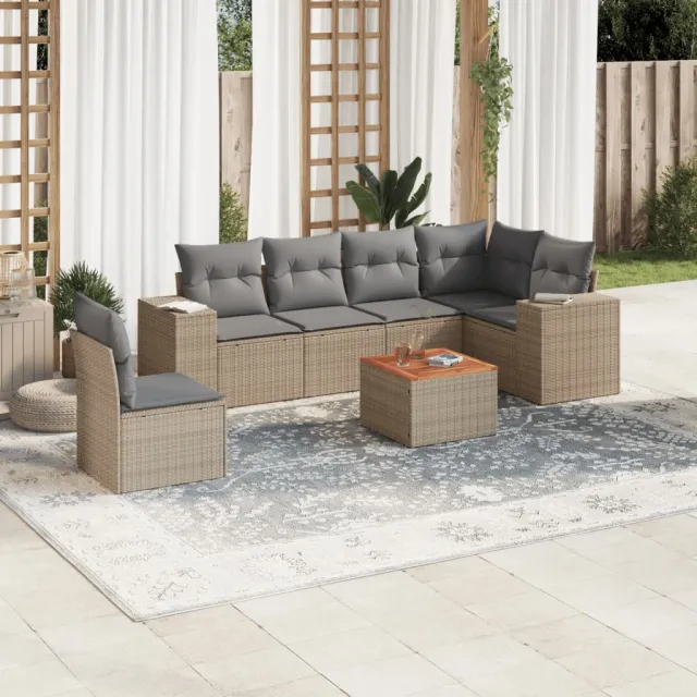vidaXL Patio Sofa Set 6-zits Beige and Grey, foto 2
