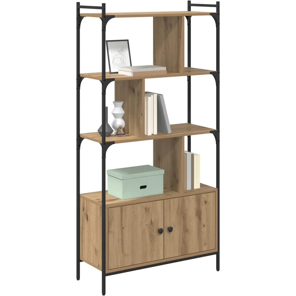 vidaXL Boekenkast 6-laags 76,5 x 30 x 154,5 cm Bewerkt hout Bruin