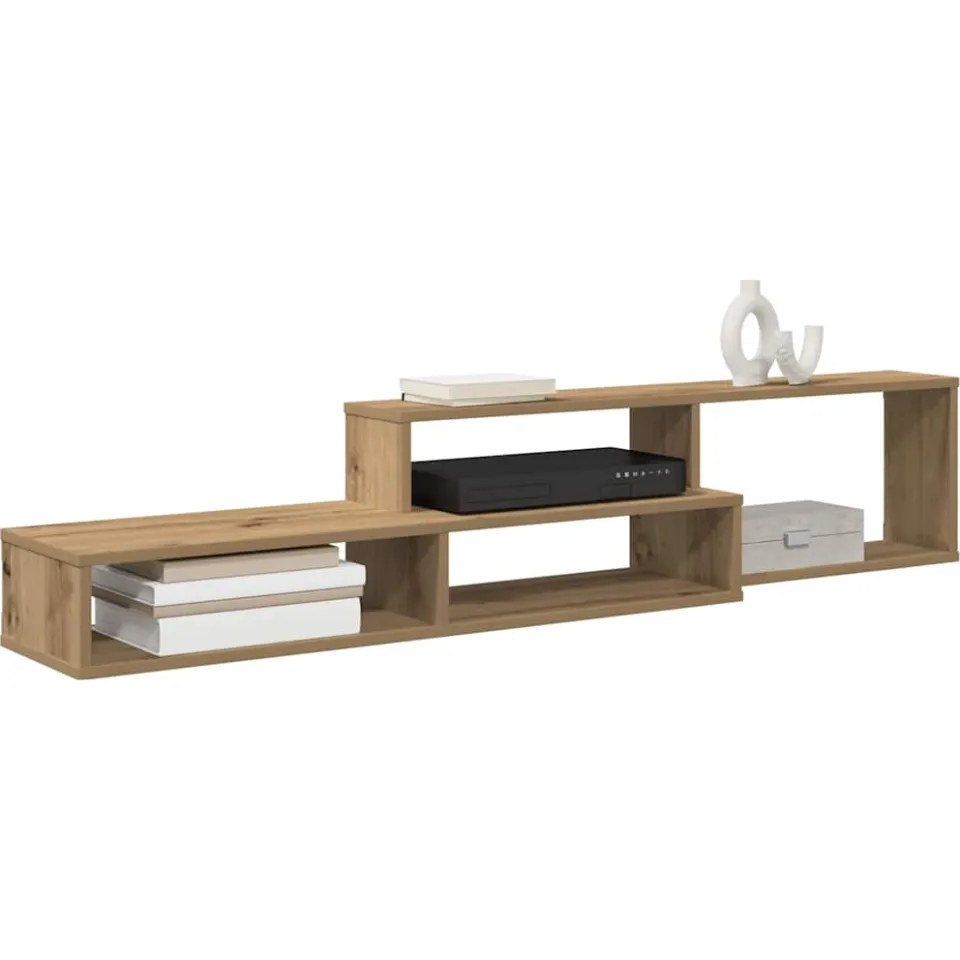 vidaXL TV-stand 150x25x28,5cm Bewerkt hout bruin, foto 3