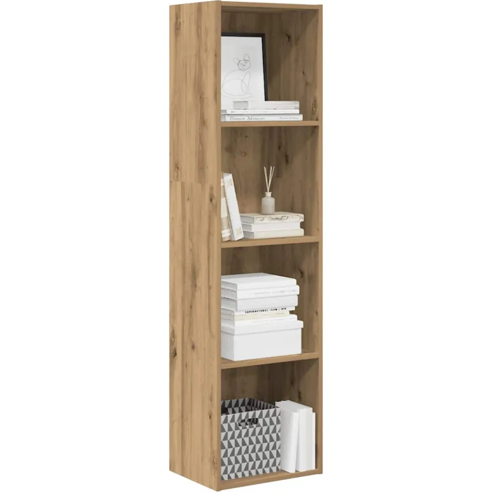 vidaXL Boekenkast 40x30x152 cm bewerkt hout artisanaal eikenkleurig Bruin
