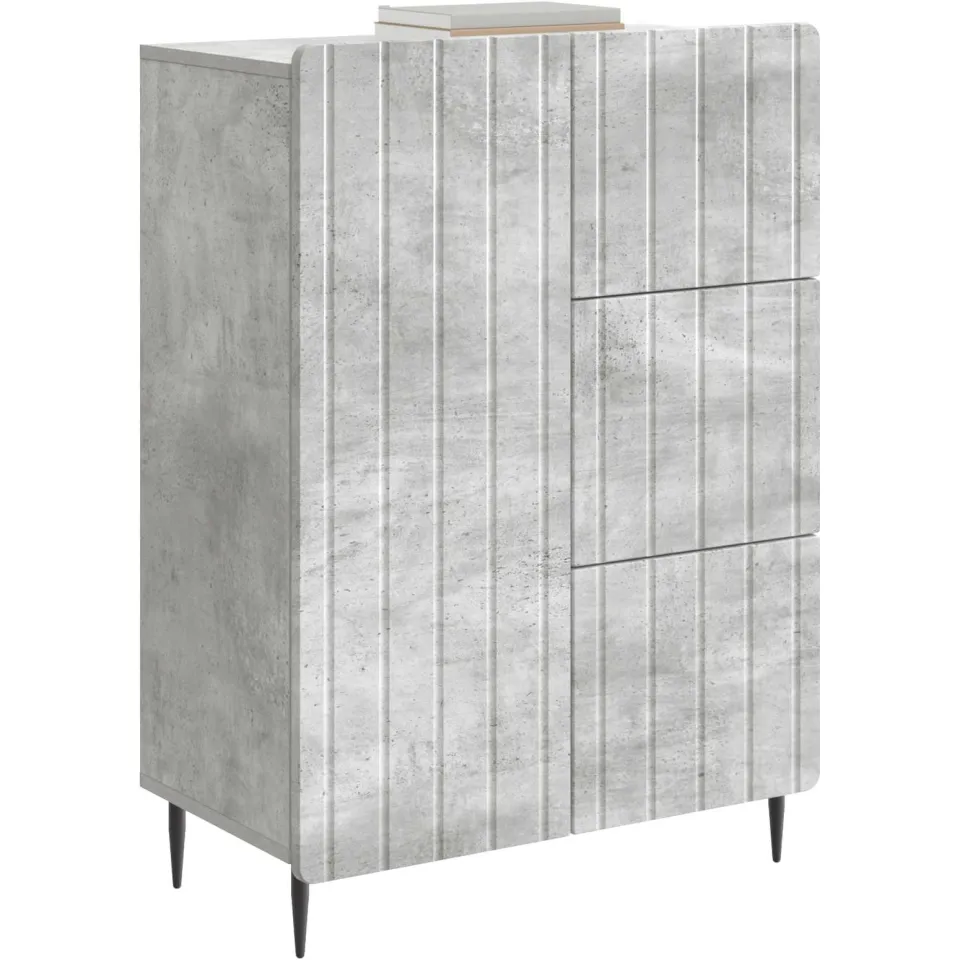 vidaXL Dressoir Betongrijs 66 x 34,5 x 92 cm Bewerkt hout