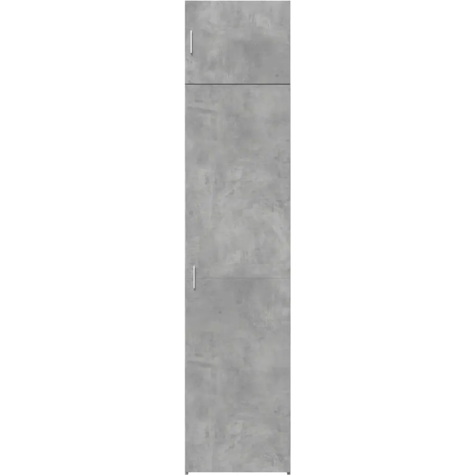 vidaXL Opbergkast smal 50x42,5x225 cm bewerkt hout betongrijs