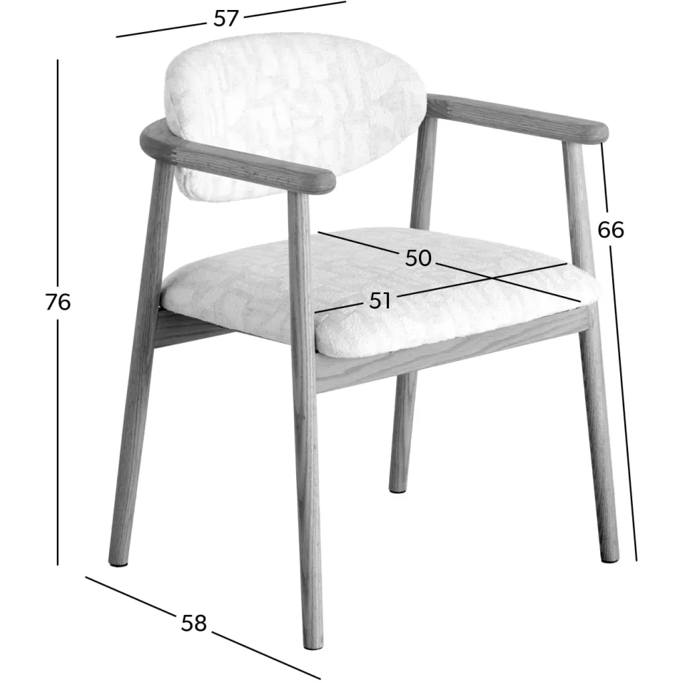 NOUS Living eetkamerstoel Elly beige, foto 4