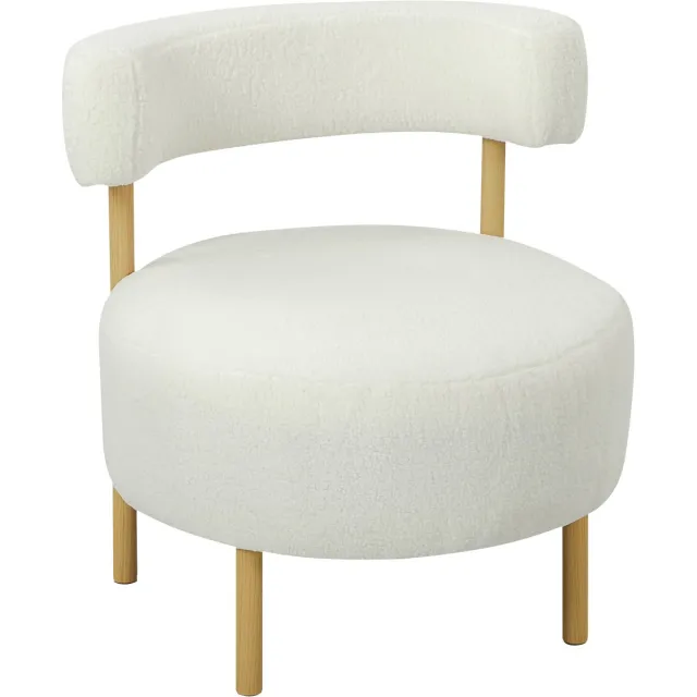 GranMaison Fauteuil - Relaxstoel - Relaxfauteuil - Stoel - Met armleuning - Voor één Persoon - Crèmewit