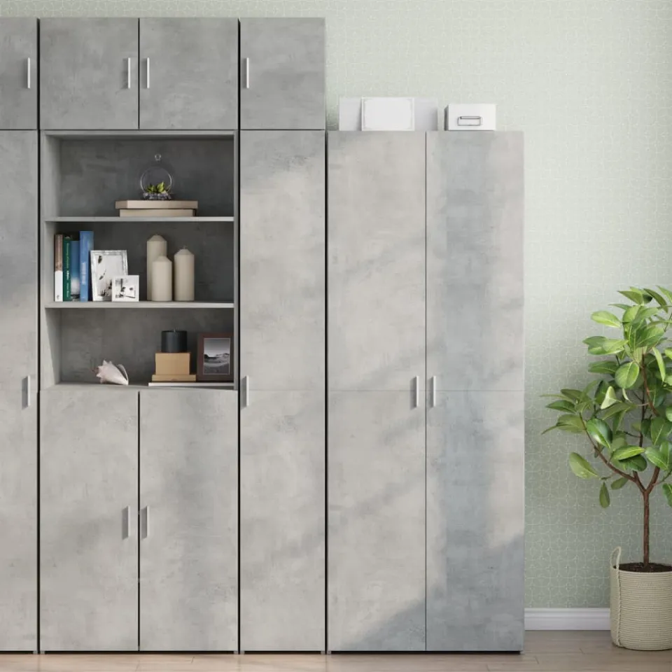 vidaXL Wandkast 30x42,5x40 cm bewerkt hout betongrijs grijs, foto 2