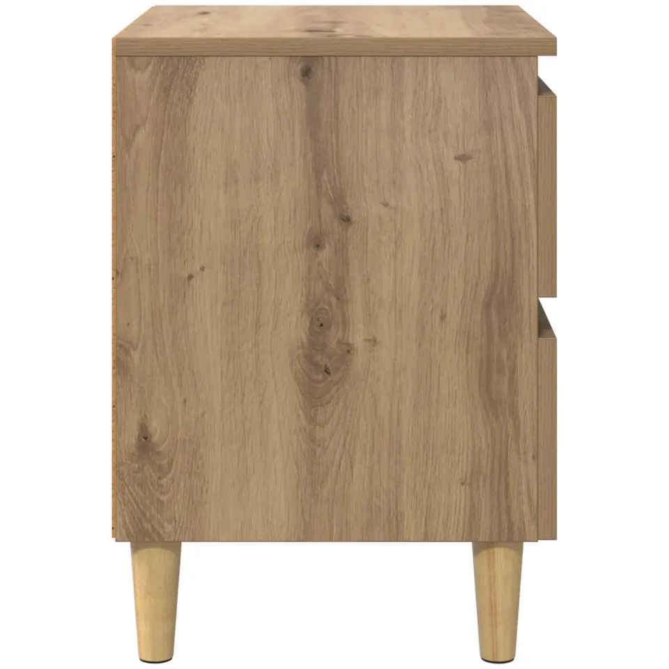 vidaXL Bedkasten 2 st Artisan Eiken 40 x 35 x 50 cm Bewerkt hout, foto 4