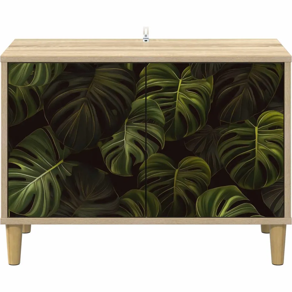 vidaXL Tv-meubel ELBURG 69 x 33 x 50 cm Sonoma Bewerkt hout bruin, foto 4