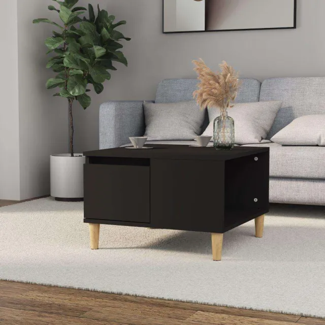 vidaXL Salontafel 55x55x36,5 cm bewerkt hout zwart, foto 2