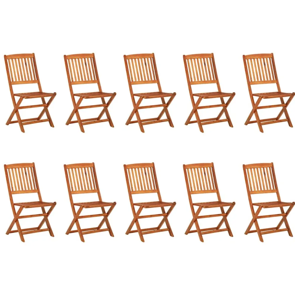 vidaXL 11-delige Tuinset 280x90x75 cm massief acaciahout Bruin