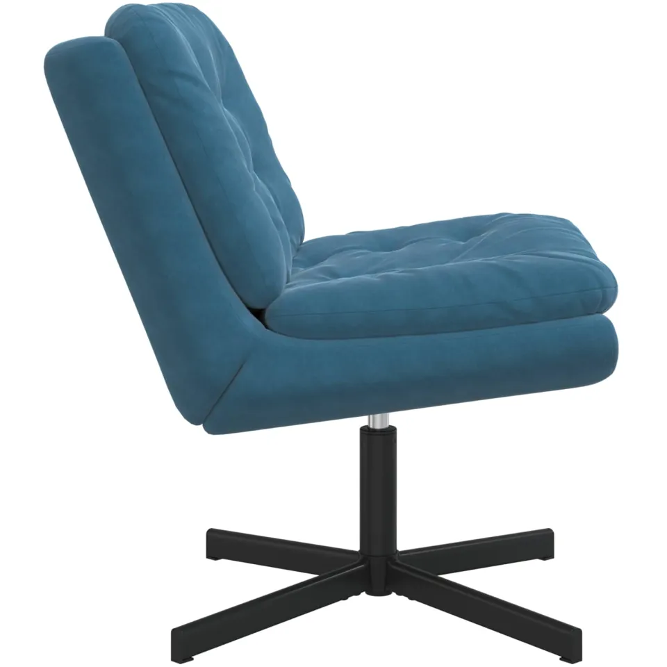 vidaXL Draaibare Relaxstoel Blauw 63 x 75 x 76 cm Fluweel, foto 3