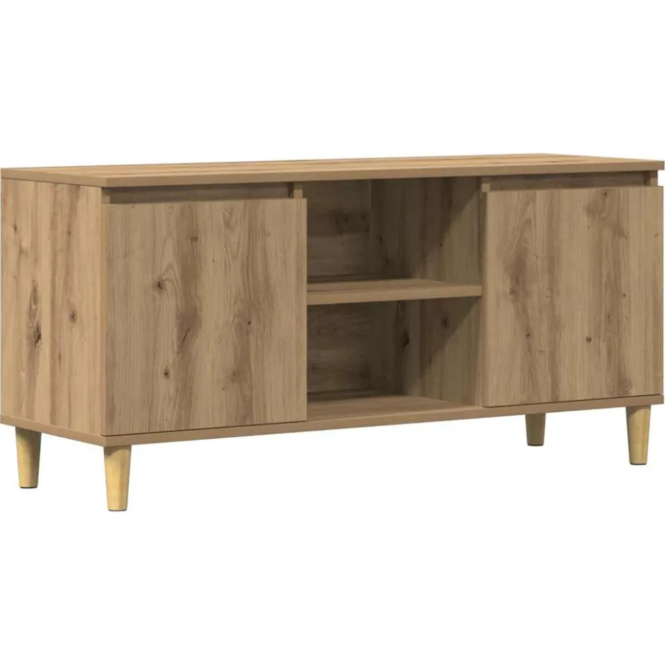 vidaXL Tv-meubel 102x35x50 cm bewerkt hout artisanaal eikenkleur, foto 3