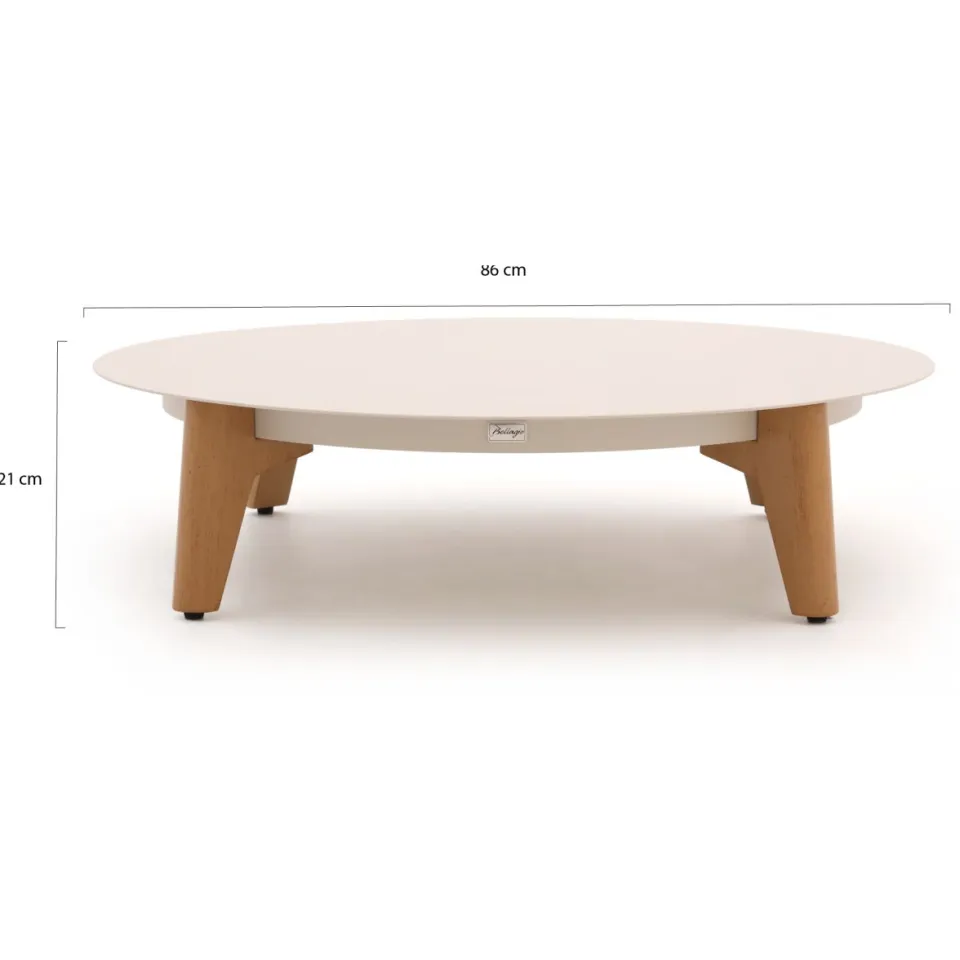 Bellagio tuinmeubelen Bellagio Esenta lounge tuintafel ø86 (h:21cm)/ø 68 (h:19cm) taupe, foto 2