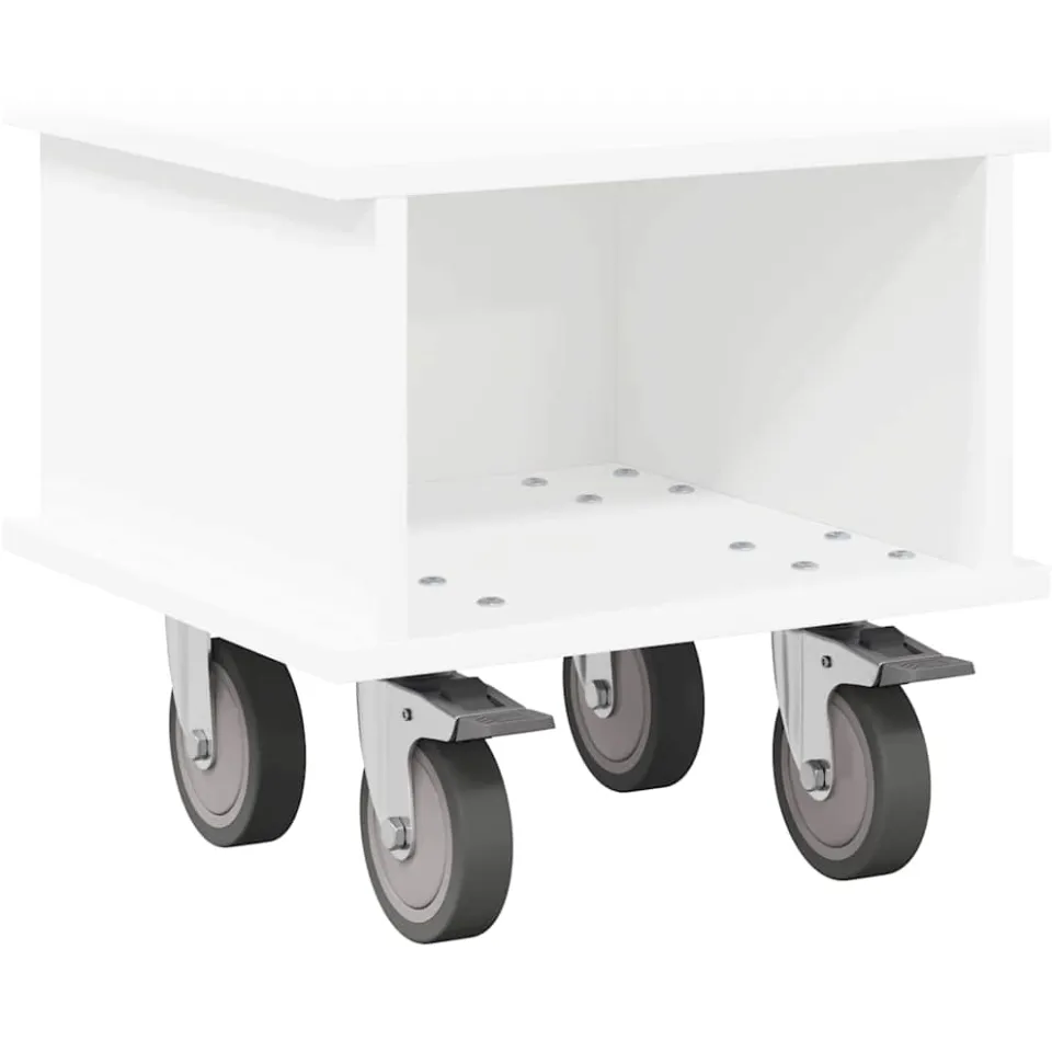 vidaXL TV-standaard 37 x 35 x 35 cm Wit Bewerkt hout, foto 3
