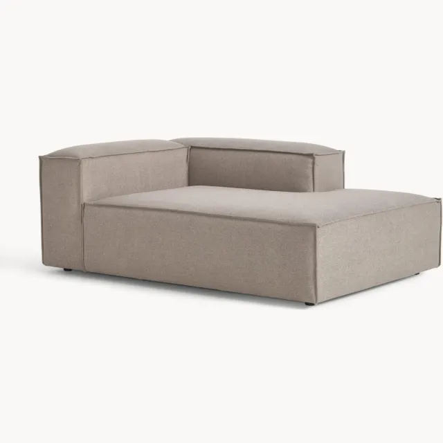 Westwing Collection Hoek chaise longue module Lennon taupe