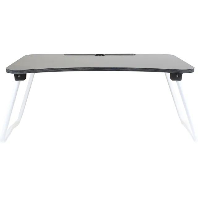 QUVIO Bedtafel voor laptop, onbijt of boek - Uitklapbaar - Zwart