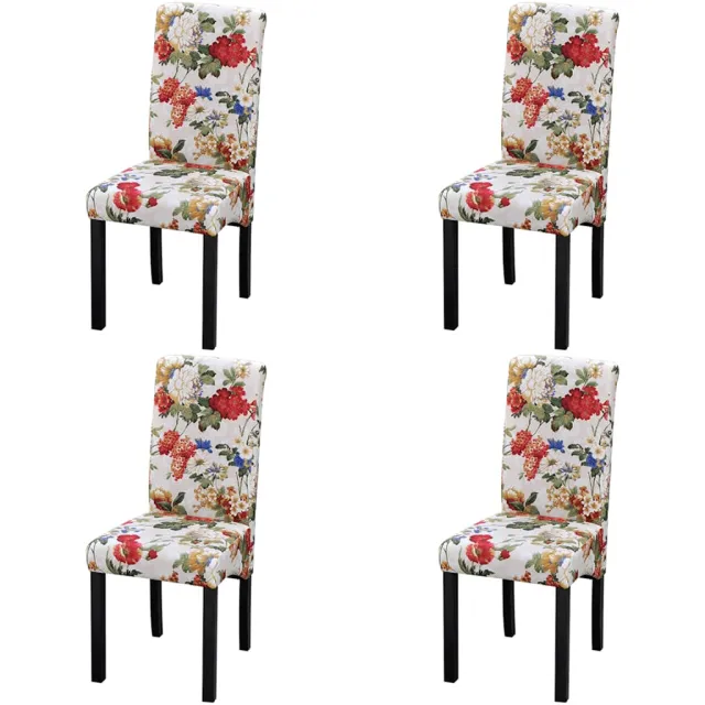 vidaXL Eetkamerstoelen 4 st stof meerkleurig