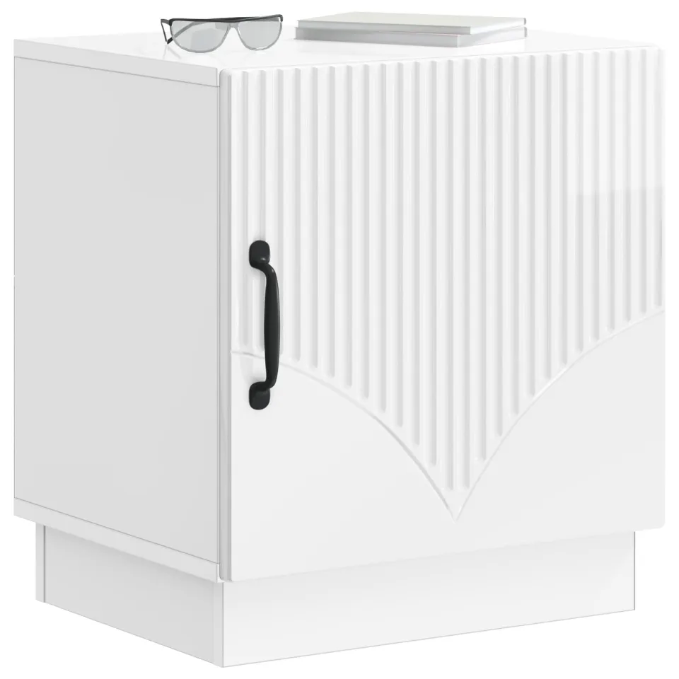 vidaXL Nachtkastje 2 st Hoogglans Wit 43 x 34,5 x 47 cm Bewerkt hout, foto 3