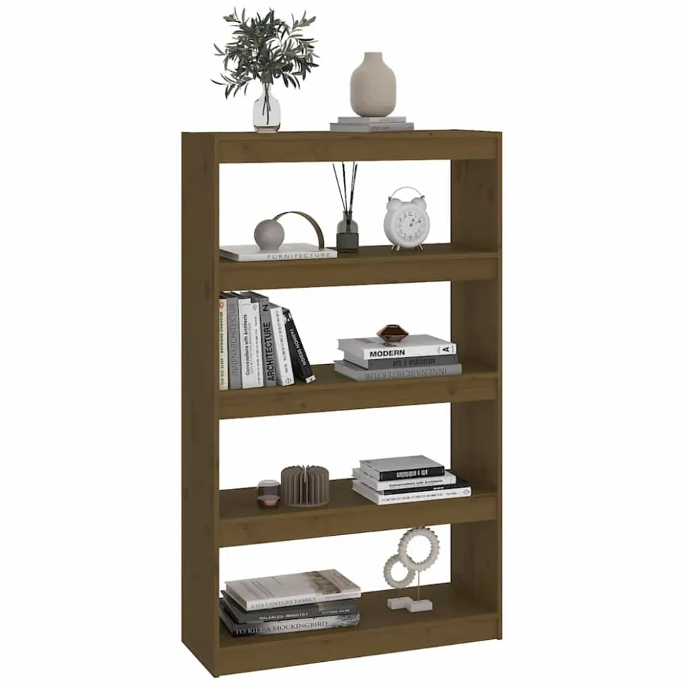 vidaXL Boekenkast/kamerscherm 80x30x135,5 cm grenenhout honingbruin bruin, foto 2