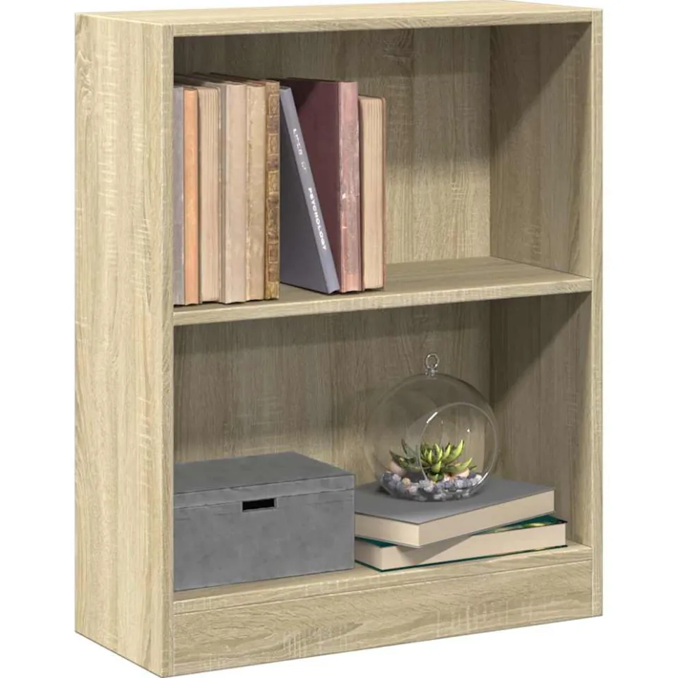 vidaXL Boekenkast 60x24x76 cm bewerkt hout sonoma eikenkleurig Bruin