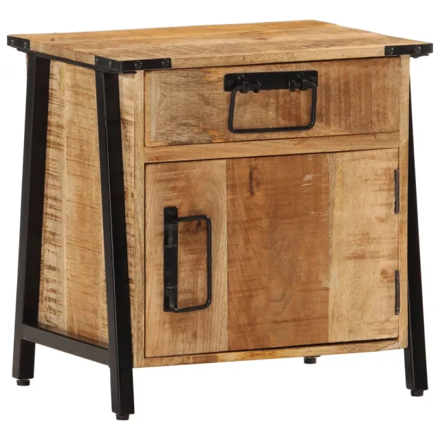 vidaXL Nachtkastje 40x30x42 cm massief mangohout Bruin