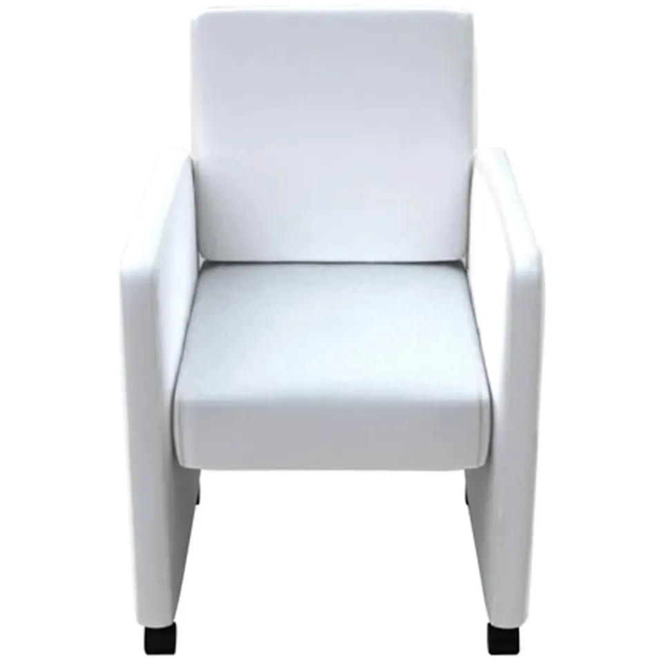 vidaXL Eetkamerstoelen 6 st kunstleer wit, foto 3