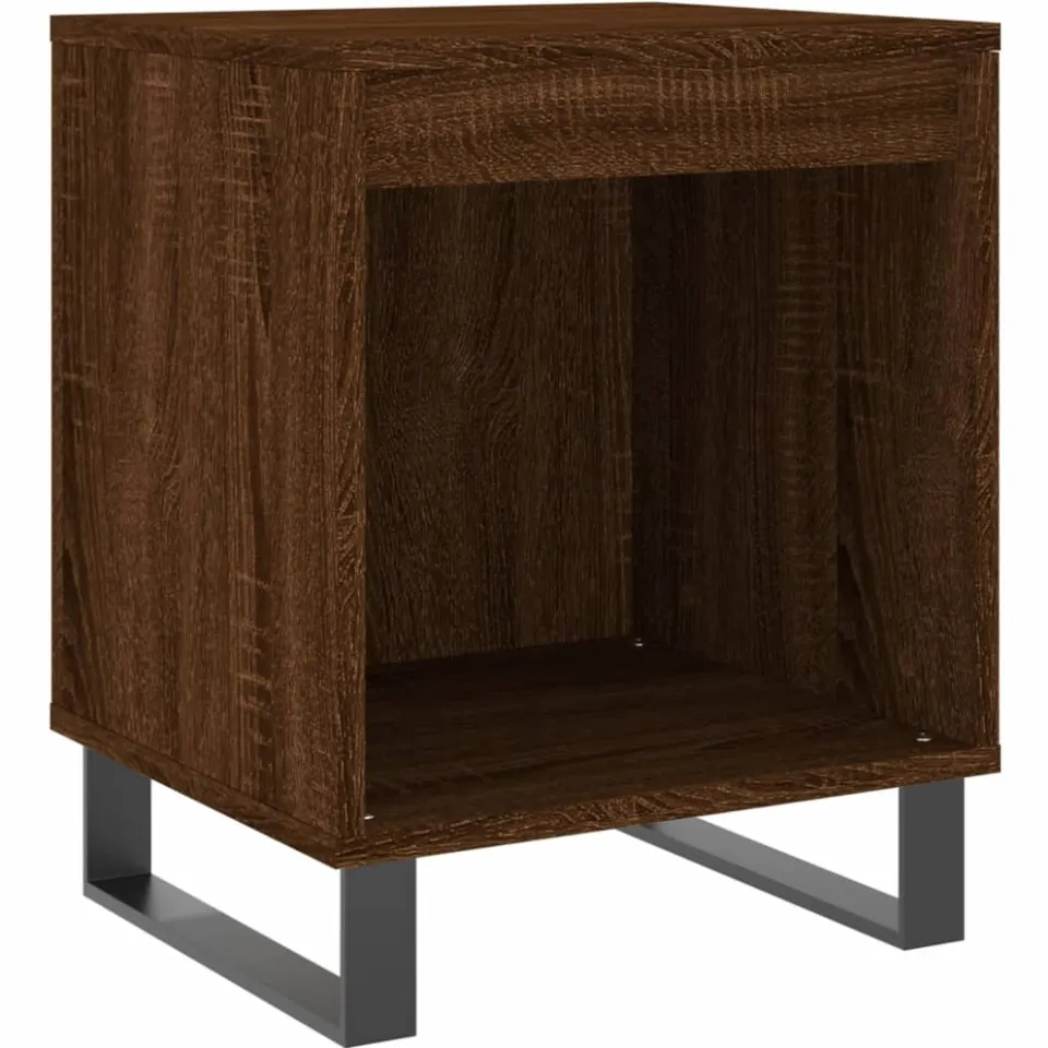 vidaXL Nachtkastjes 2 st 40x35x50 cm bewerkt hout bruin eikenkleur