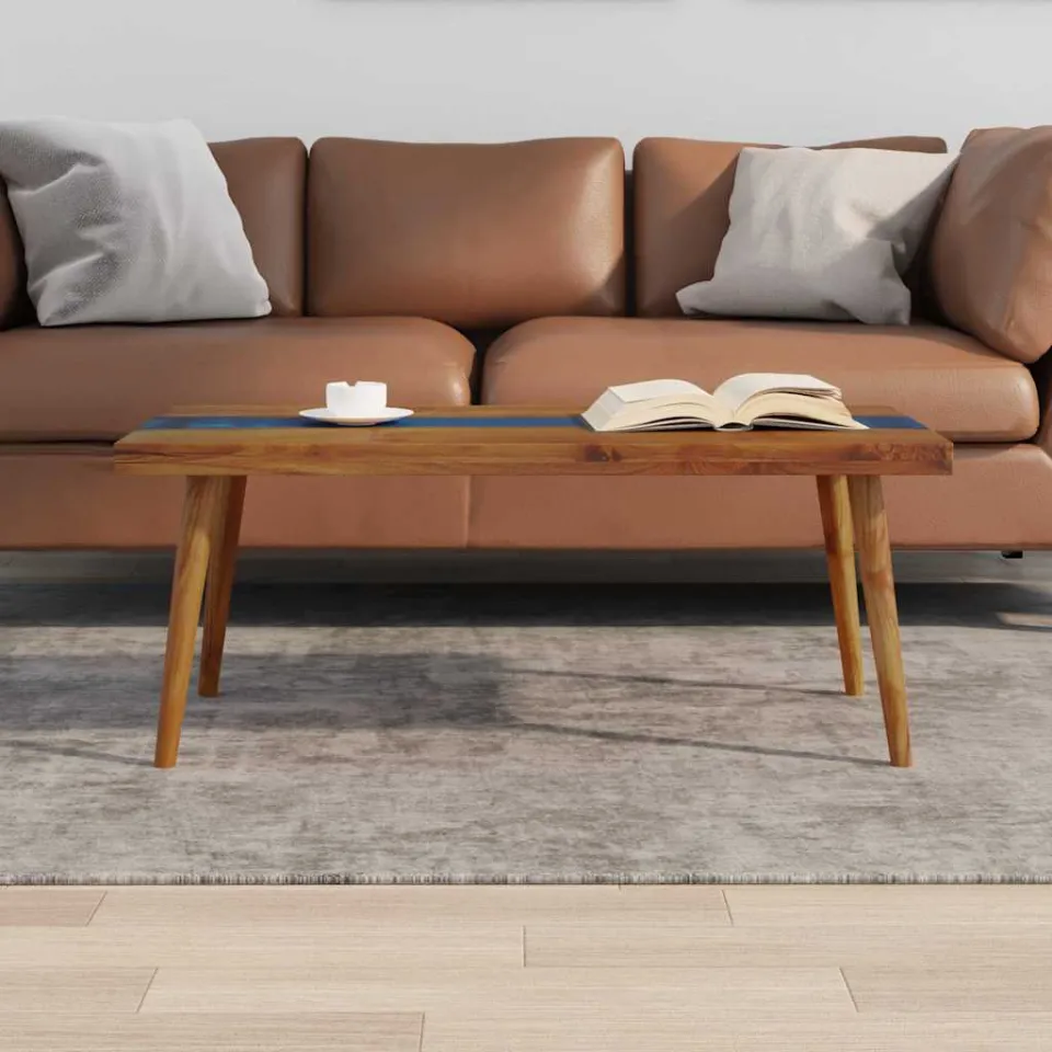 vidaXL Salontafel 100x50x40 cm teakhout hars bruin, foto 3