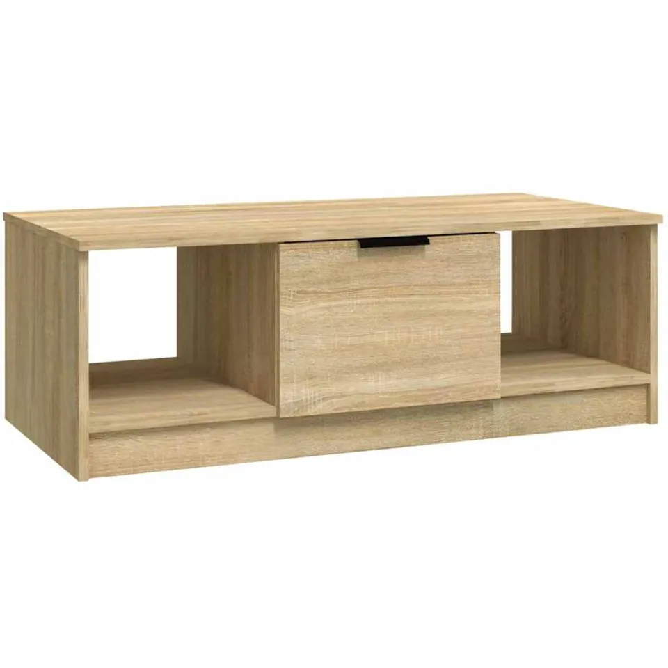 vidaXL Salontafel 102x50x36 cm bewerkt hout sonoma eikenkleurig Bruin