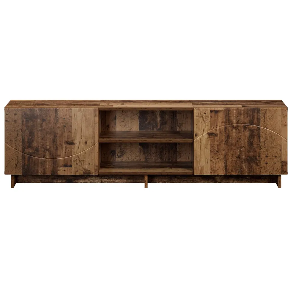 vidaXL TV-standaard 140 x 34,5 x 40 cm Oud hout Bewerkt hout bruin, foto 4