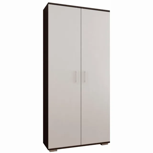 DESON California - Kledingkast - 80 cm - 4 planken - Wengé met witte fronten Wengé;Wit