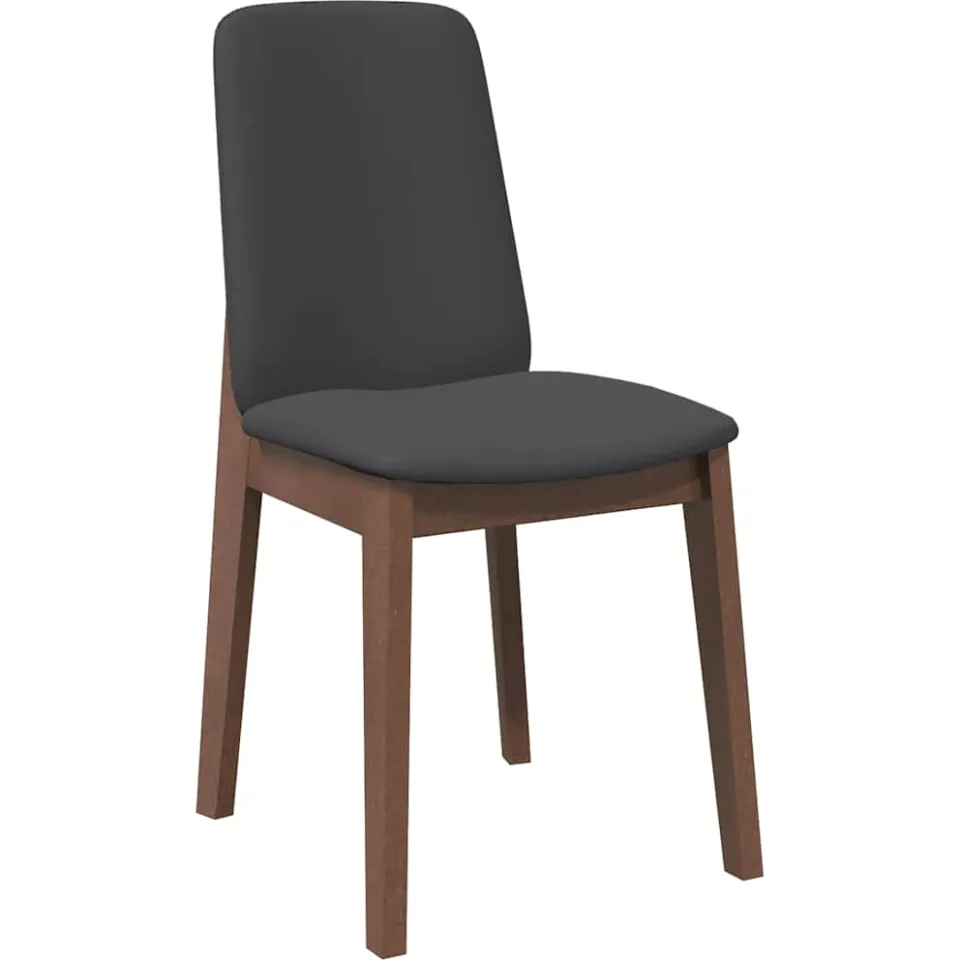 vidaXL Eetkamerstoelen met kussens 2 st massief hout rubber bruin, foto 4