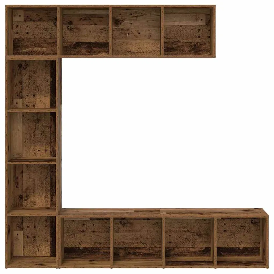 vidaXL Boekenkasten 3 st bewerkt hout oud houtkleurig bruin, foto 3