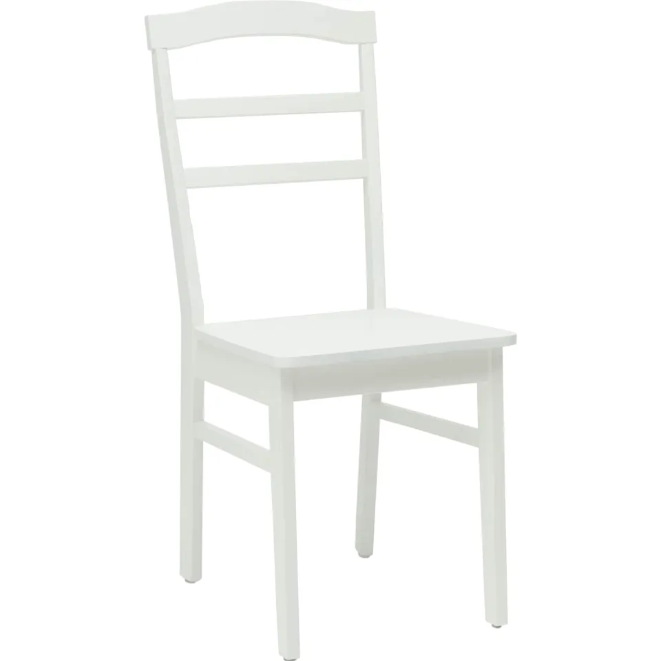 vidaXL Eetkamerstoel 2 st Massief Rubberhout Wit 36 x 45,5 x 93,5 cm, foto 4