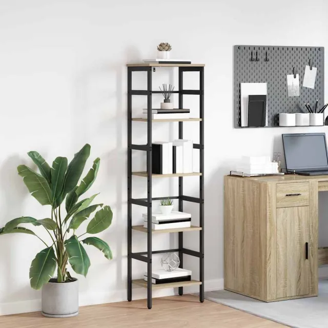 vidaXL Boekenkast 4-laags 40 x 29,5 x 149 cm Bewerkt hout Sonoma Eiken, foto 2