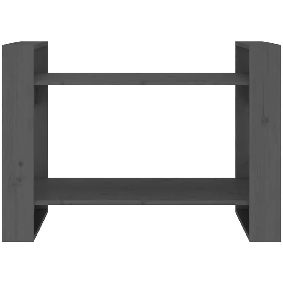 vidaXL Boekenkast/kamerscherm 80x35x56,5 cm massief grenenhout grijs, foto 4