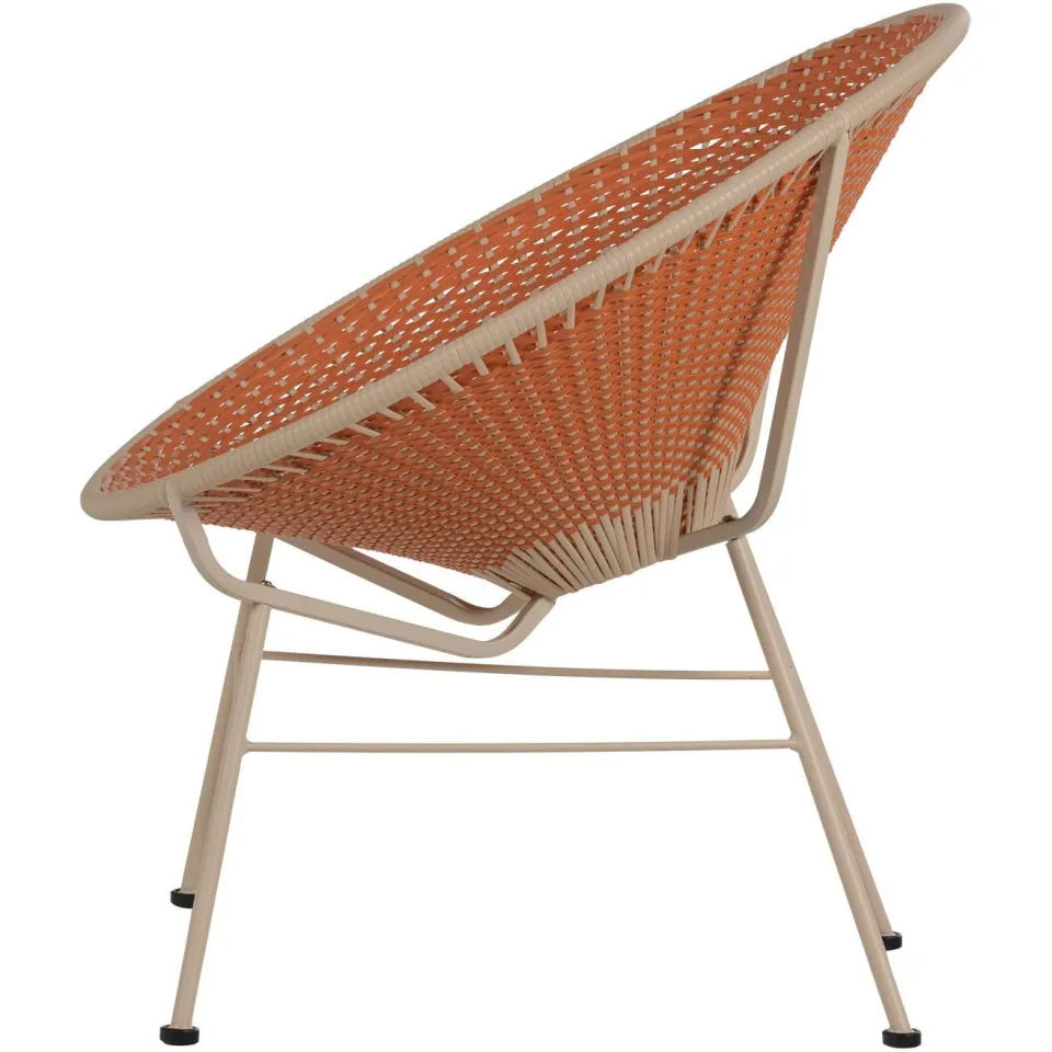 WOOOD Kazoun Loungestoel - Kunststof - Oranje - 81x73x71, foto 2