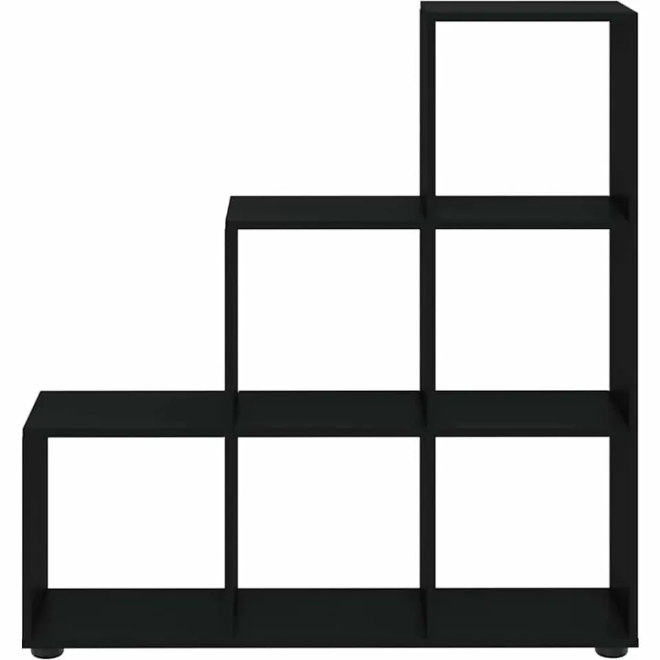 vidaXL Boekenkast trapvormig 107 cm bewerkt hout zwart