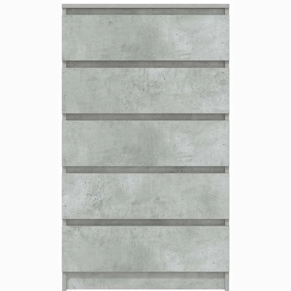 vidaXL Ladekast 60x36x103 cm bewerkt hout betongrijs grijs, foto 4