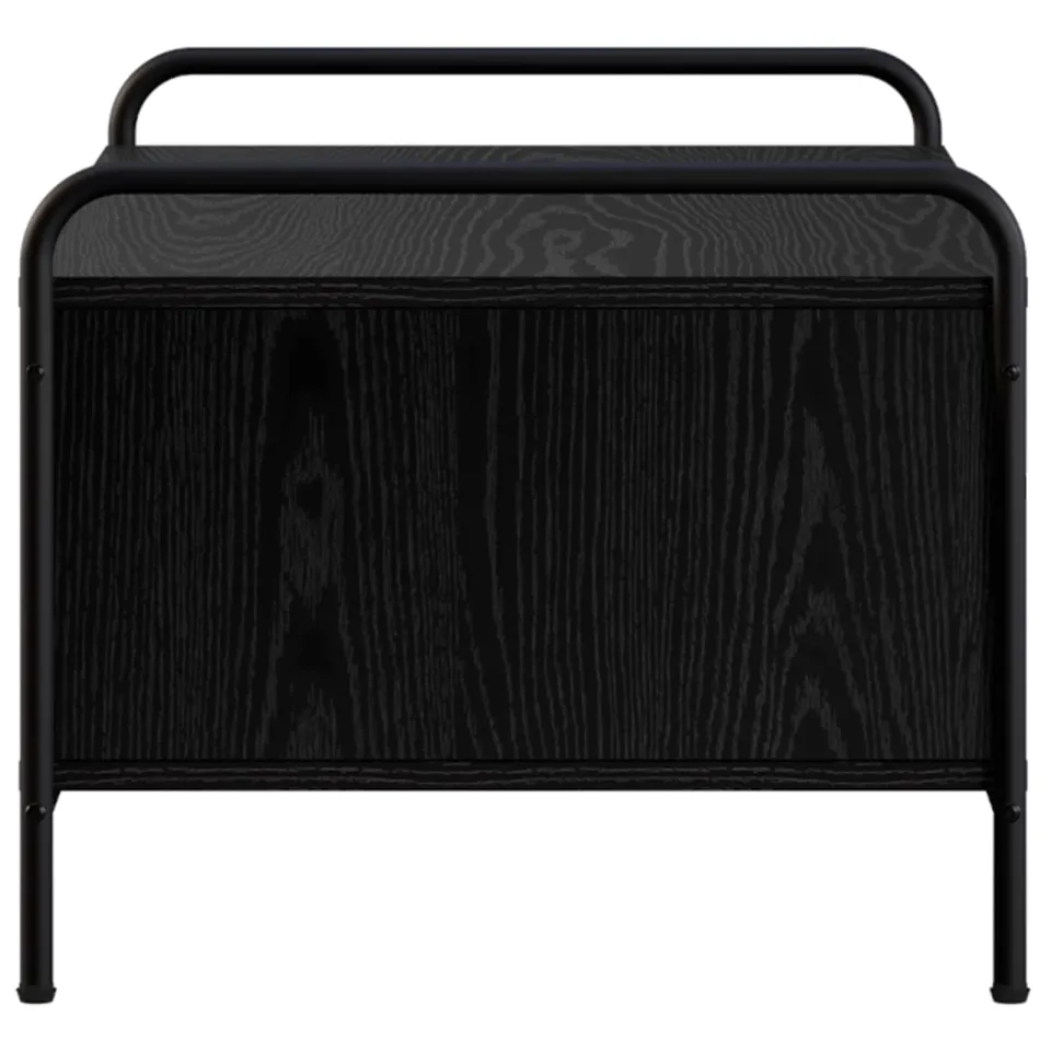 vidaXL Salontafel Zwart eiken 50 x 49 x 41 cm Bewerkt hout, foto 4