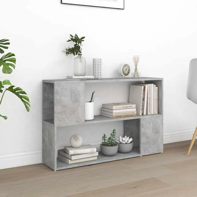 vidaXL Boekenkast 100x24x63 cm bewerkt hout betongrijs grijs, foto 2