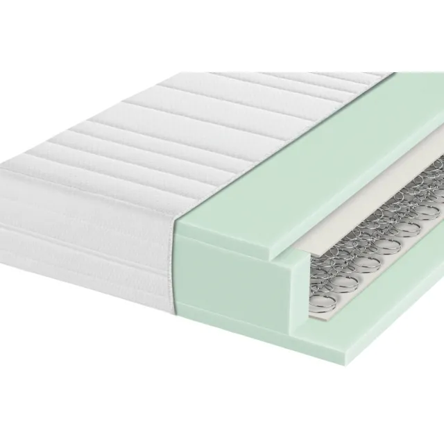 PULSIVA Binnenveringmatras licht; 90x200x18 cm (BxLxH); wit; hard