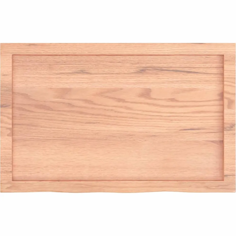 vidaXL Tafelblad 80x50x(2-4) cm behandeld massief eikenhout lichtbruin