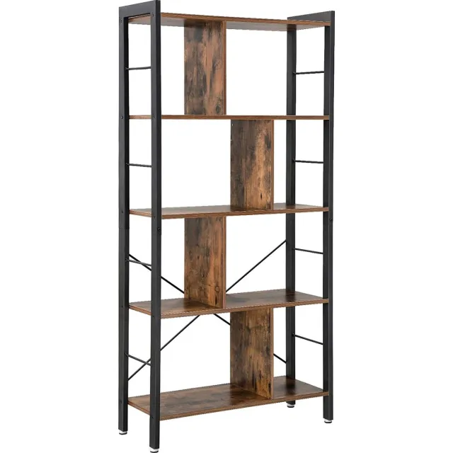 Viking Choice Industriële boekenkast sparrow mangohout 120x188 bruin zwart