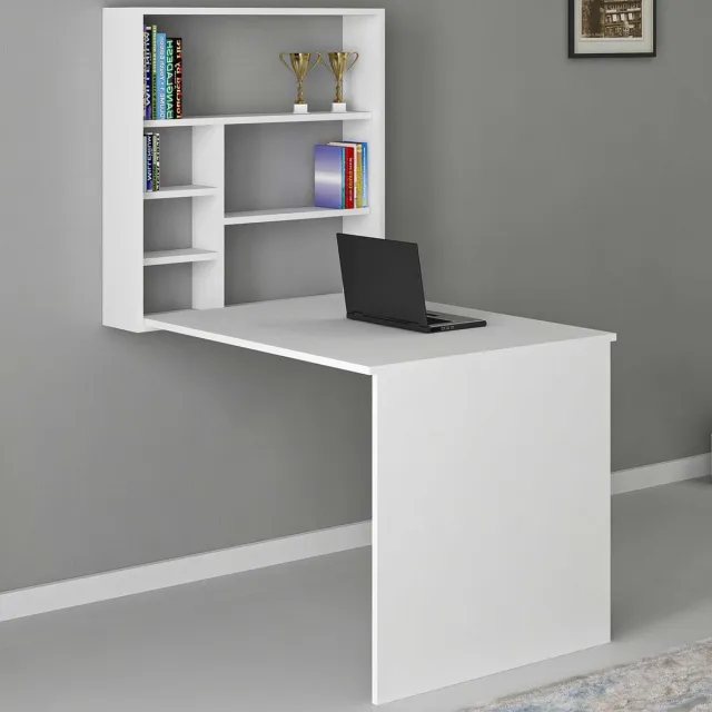 Skye Decor , Bureau, Sedir, Gemelamineerde spaanplaat, Wit, 59 x 90 x 74 cm