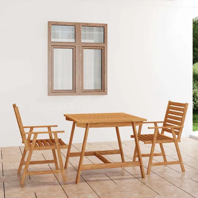 vidaXL 3-delige Tuinset massief acaciahout bruin, foto 2